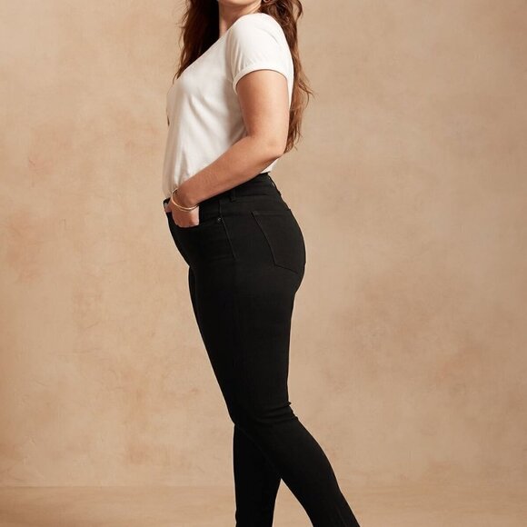 Banana Republic Black High-Rise Skinny Zero Gravity No Fade Jeans Size 28/6 - Picture 7 of 8